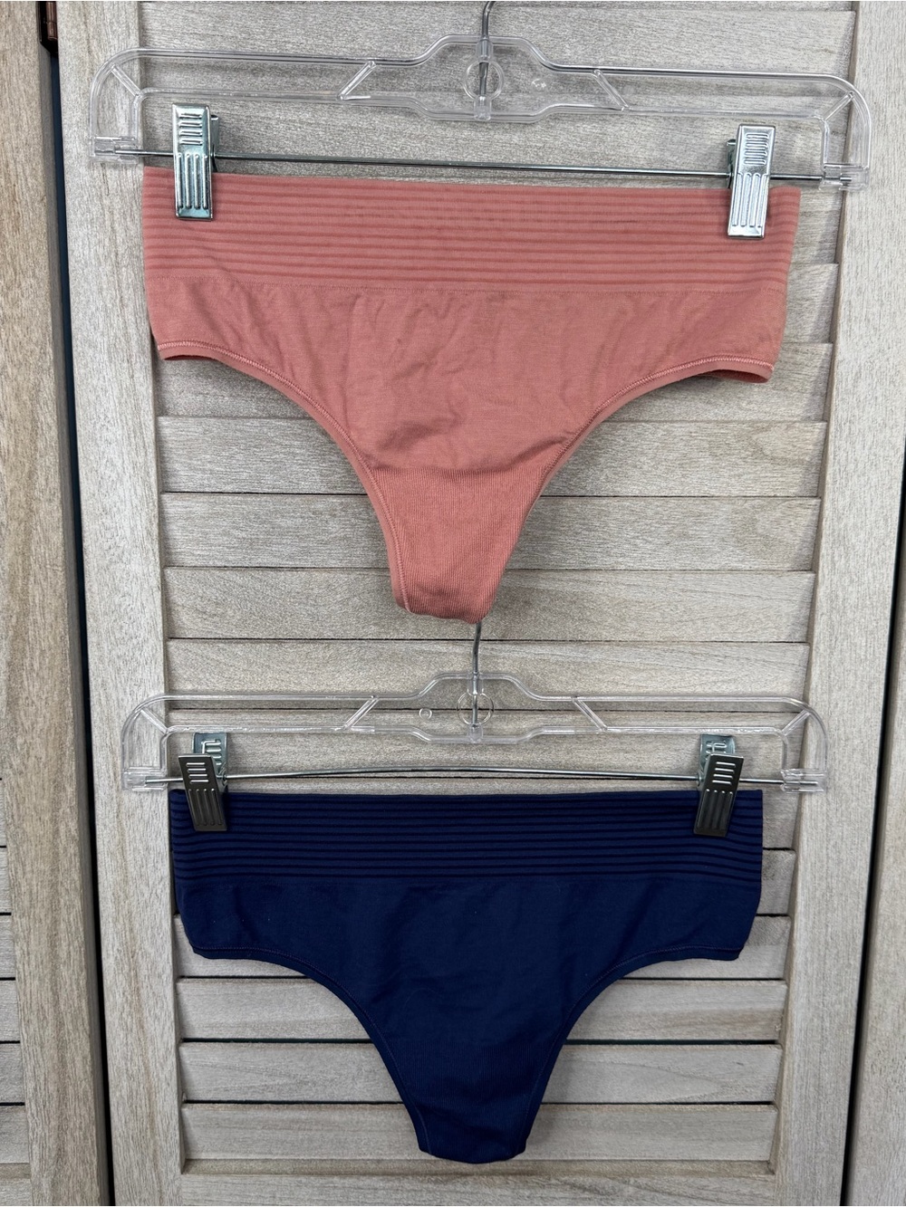 JOCKEY (Generation) Women's Natural Beauty Thong (Set of 2) Pink & Navy-Medium